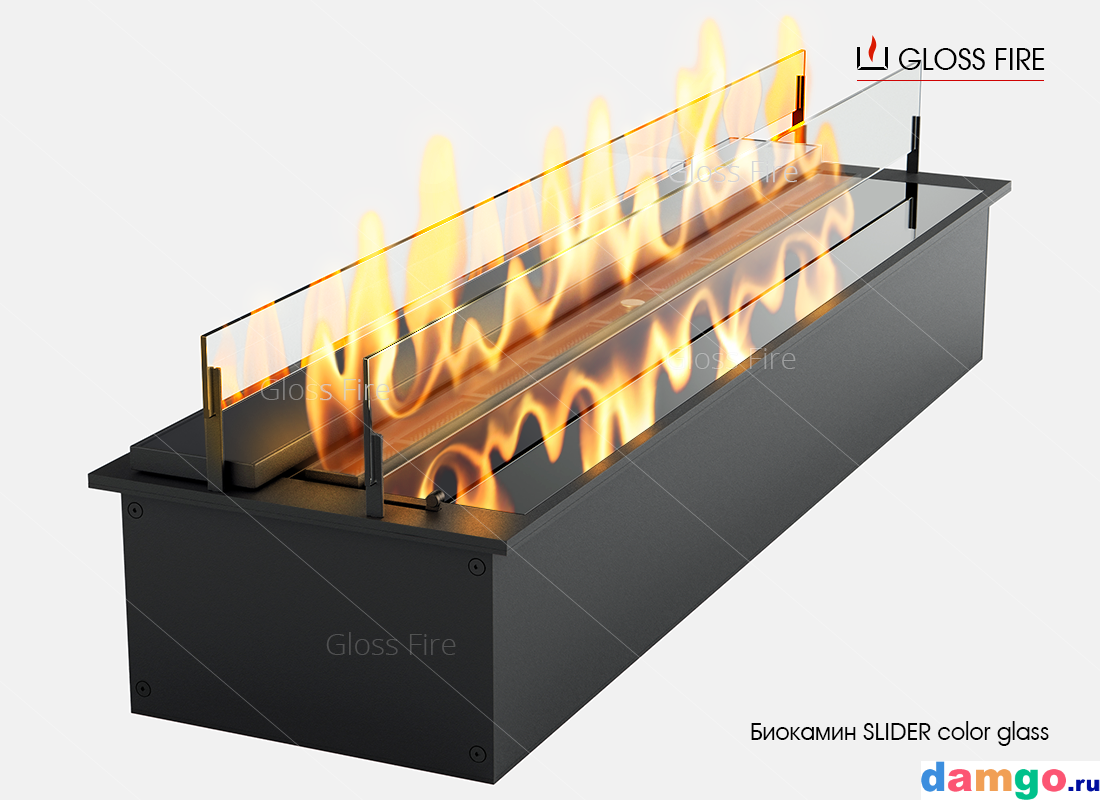 Биокамины Slider glass ТМ Gloss Fire