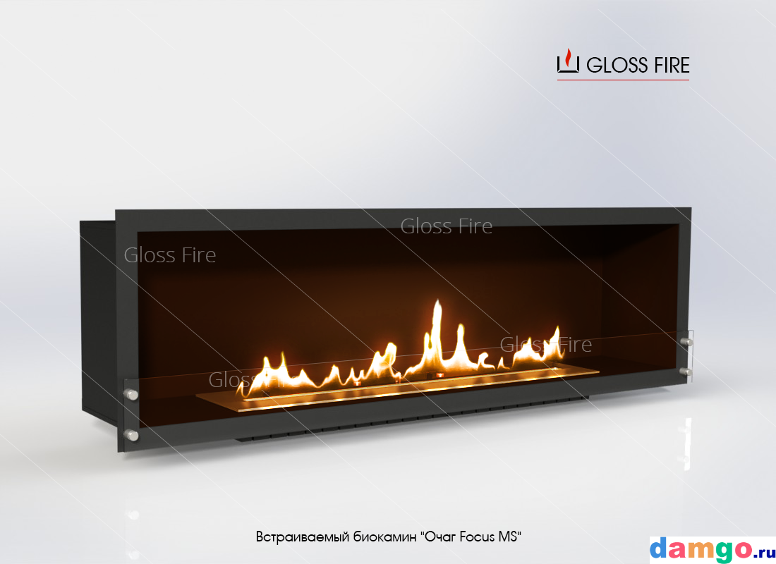 Встраиваемые биокамины Очаг Focus MS-арт. 001 ТМ Gloss Fire