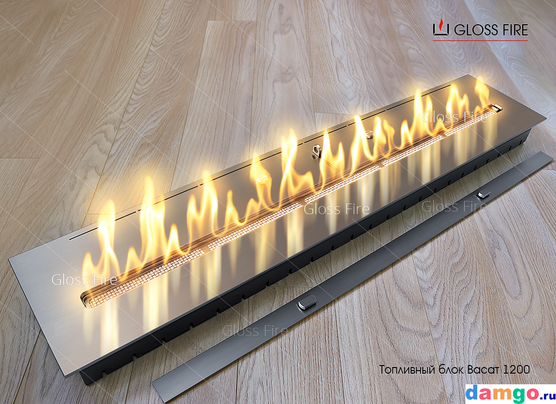 Биокамины. Топливный блок Васат 1200 ТМ Gloss Fire